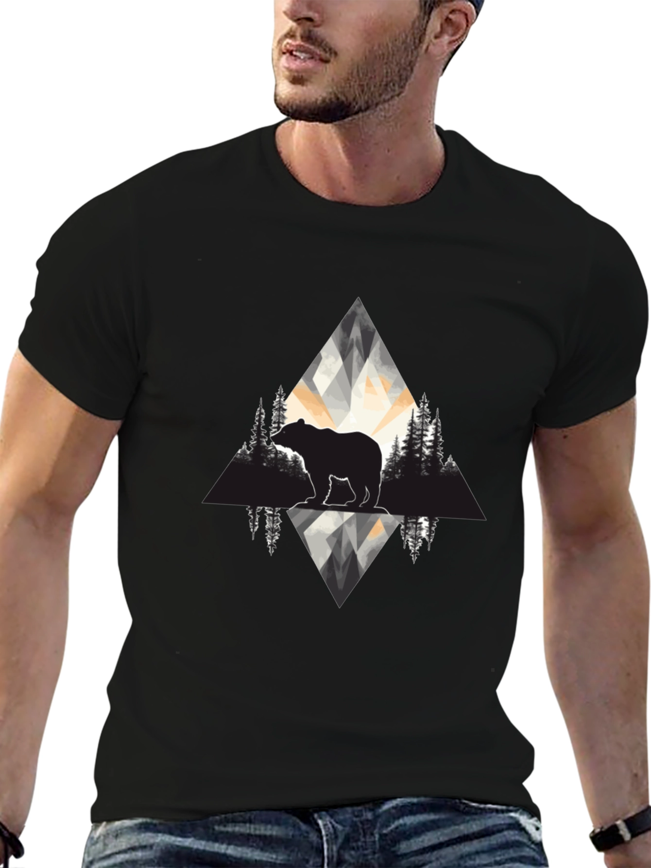 Black Bear Graphic Tee - Mountain Wilderness Design