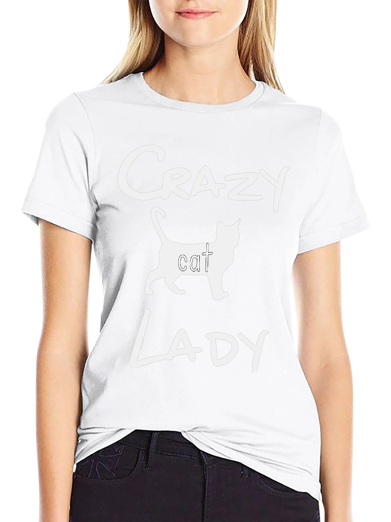 Crazy Cat Lady Graphic Tee - Black