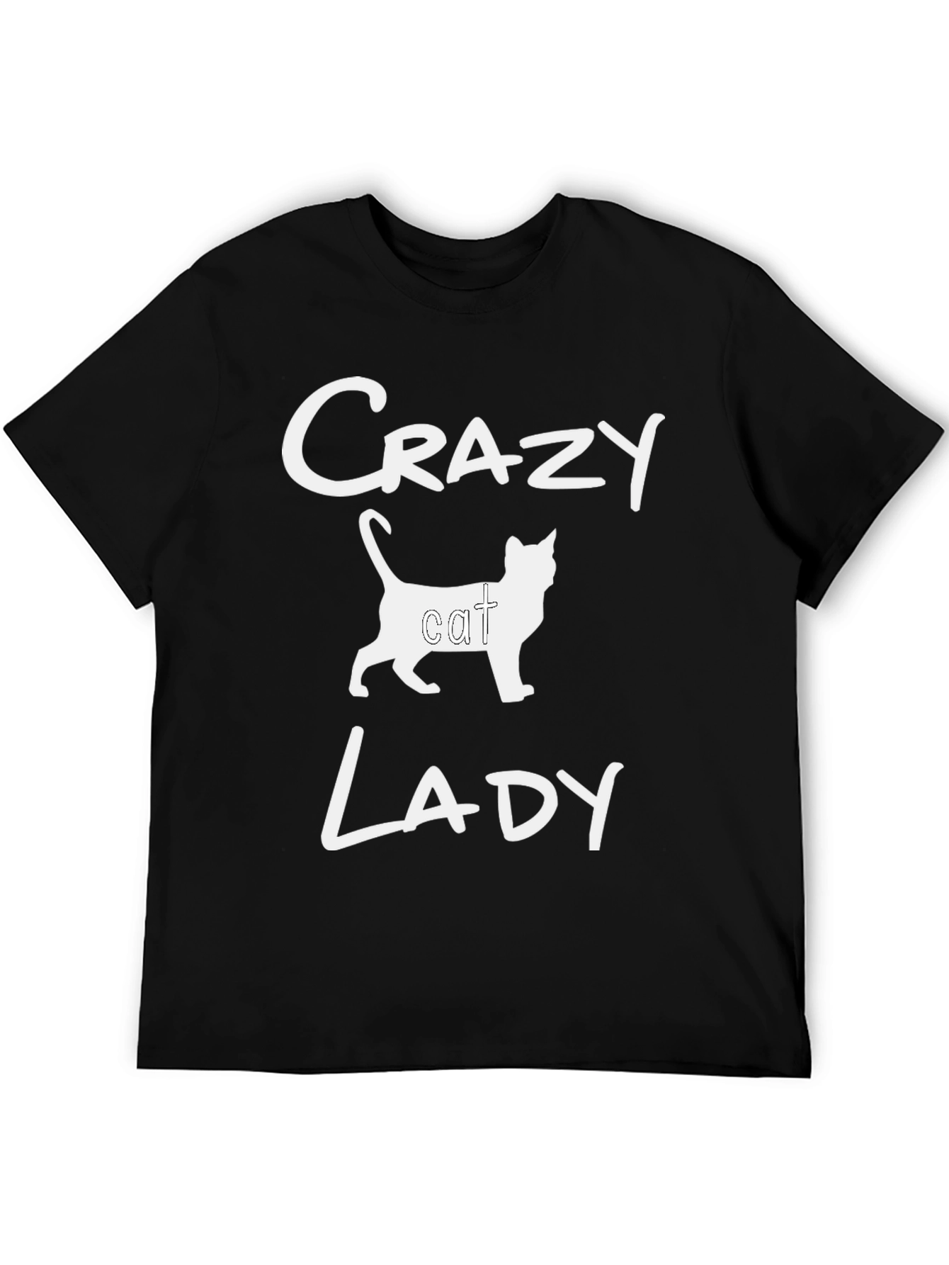 Crazy Cat Lady Graphic Tee - Black