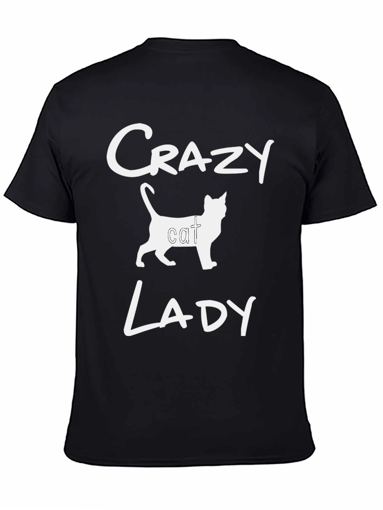 Crazy Cat Lady Graphic Tee - Black