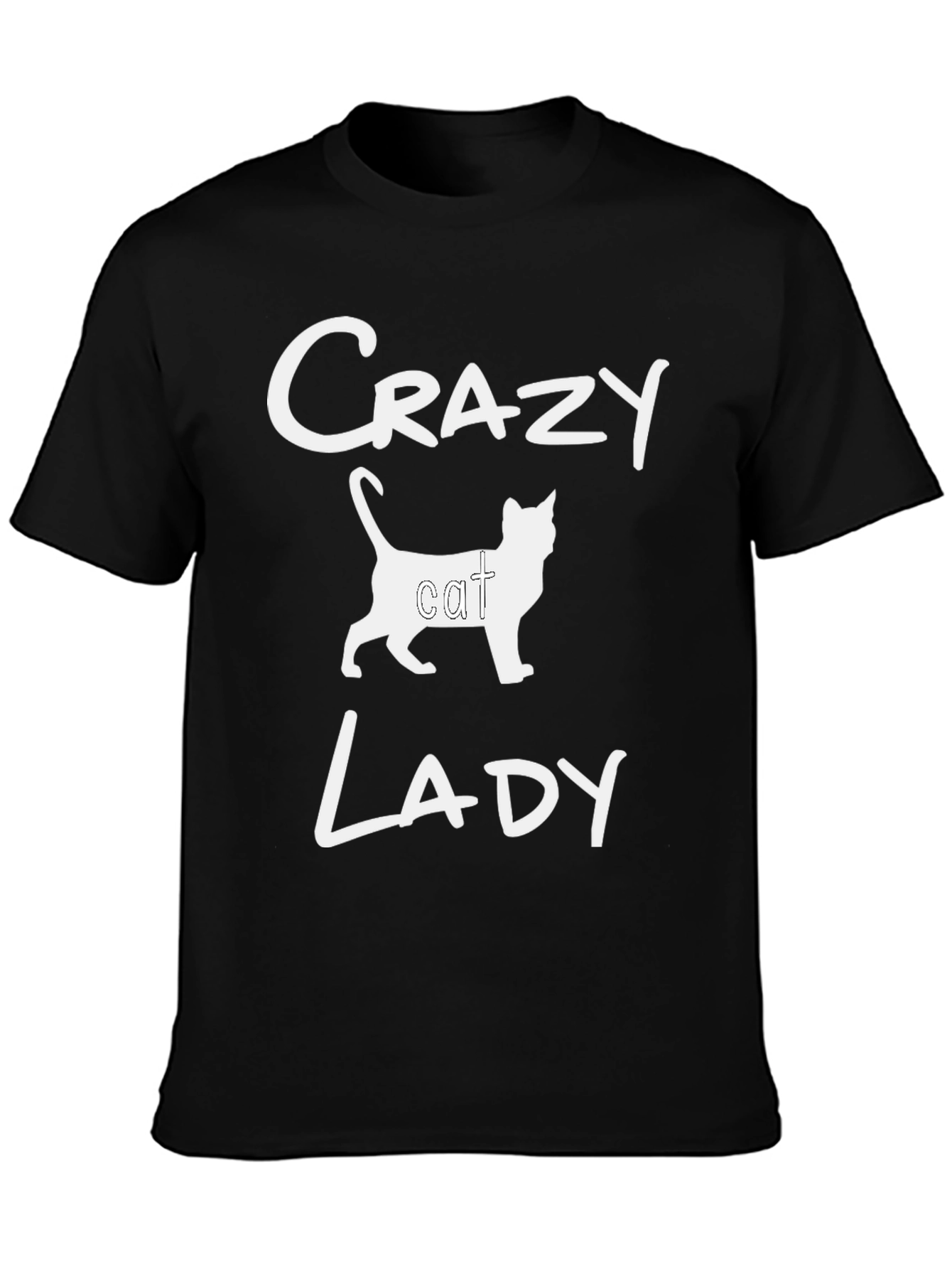 Crazy Cat Lady Graphic Tee - Black