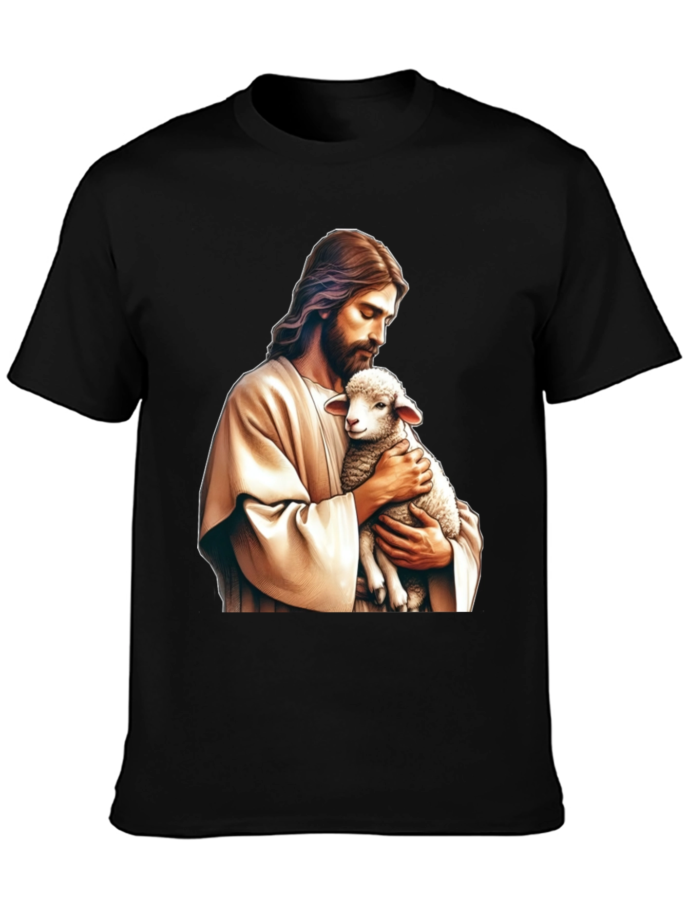 Jesus and Lamb Graphic T-Shirt