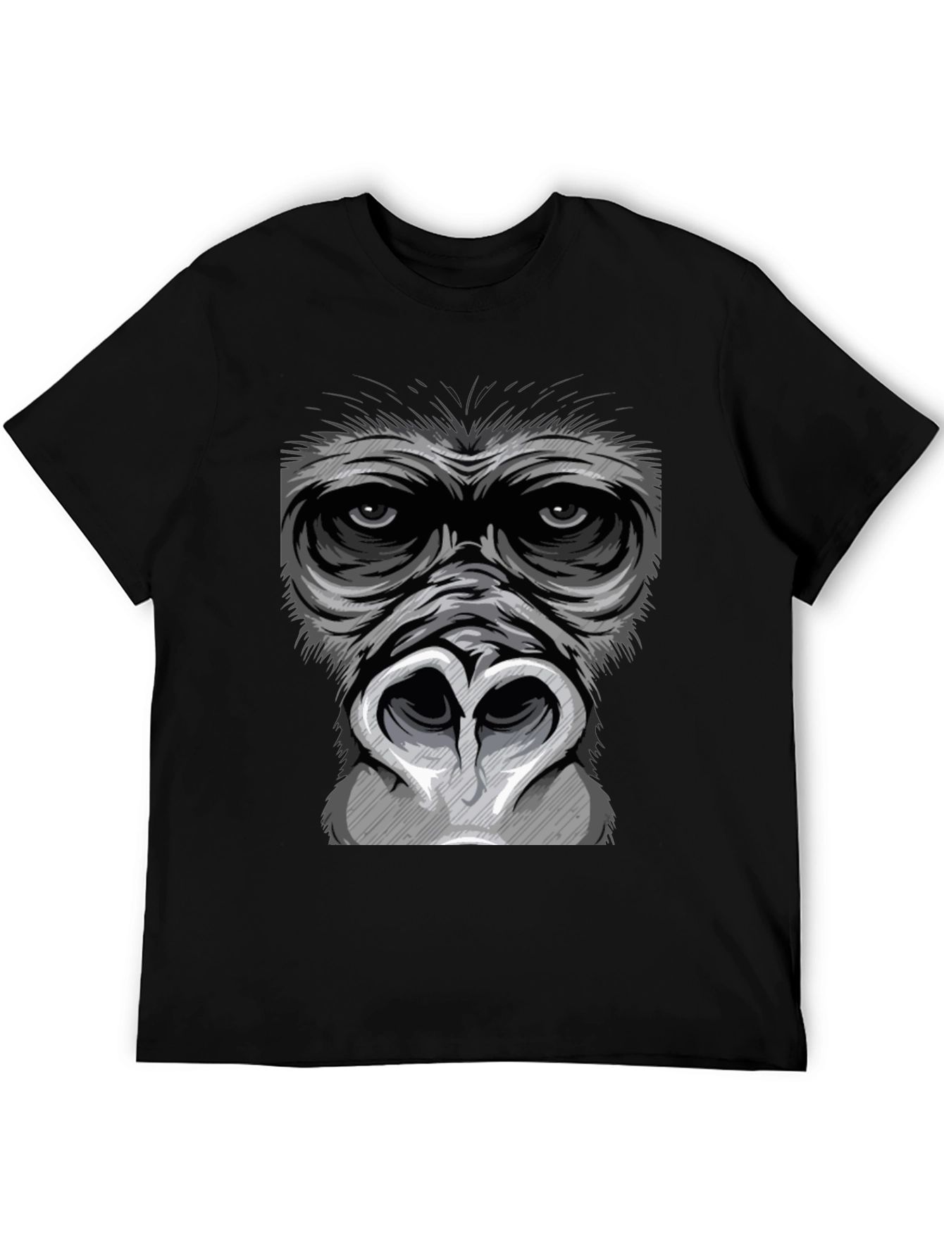 Gorilla Face Graphic T-Shirt - Bold Statement Tee