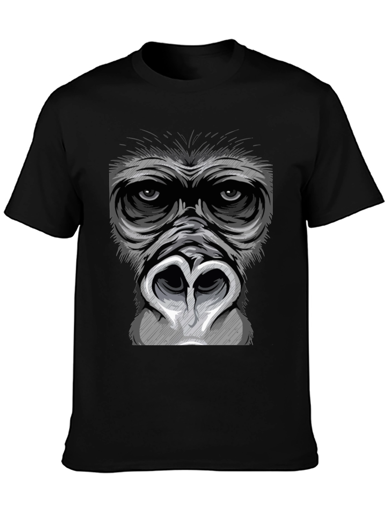 Gorilla Face Graphic T-Shirt - Bold Statement Tee