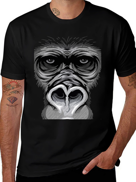 Gorilla Face Graphic T-Shirt - Bold Statement Tee