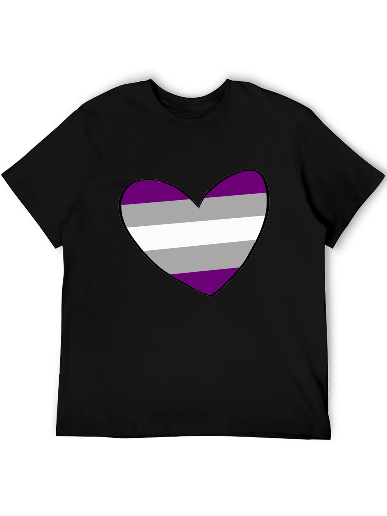 Asexual Pride Heart T-Shirt