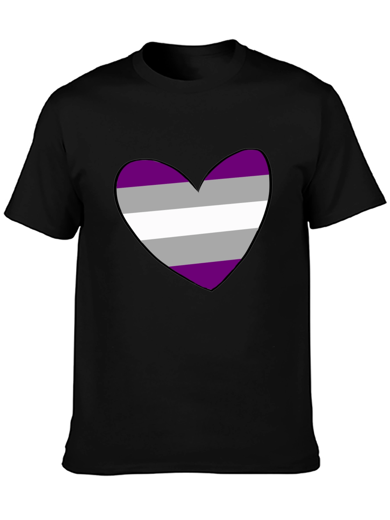 Asexual Pride Heart T-Shirt