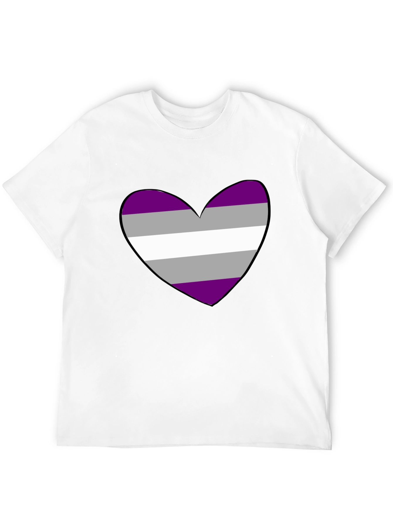 Asexual Pride Heart T-Shirt