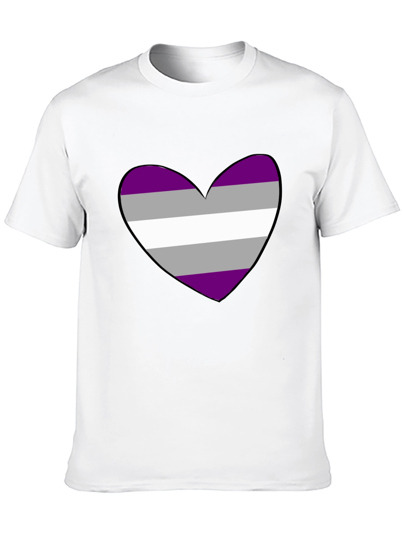 Asexual Pride Heart T-Shirt