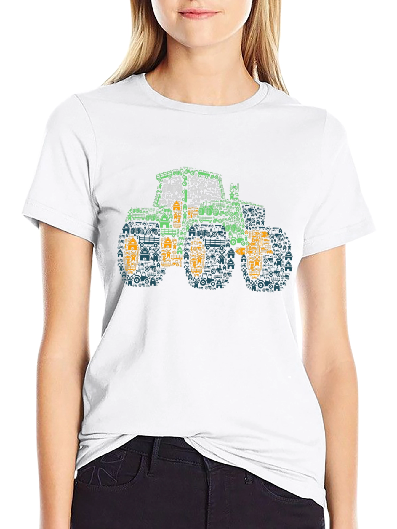 Novelty Tractor Graphic Tee - Farm Life Design