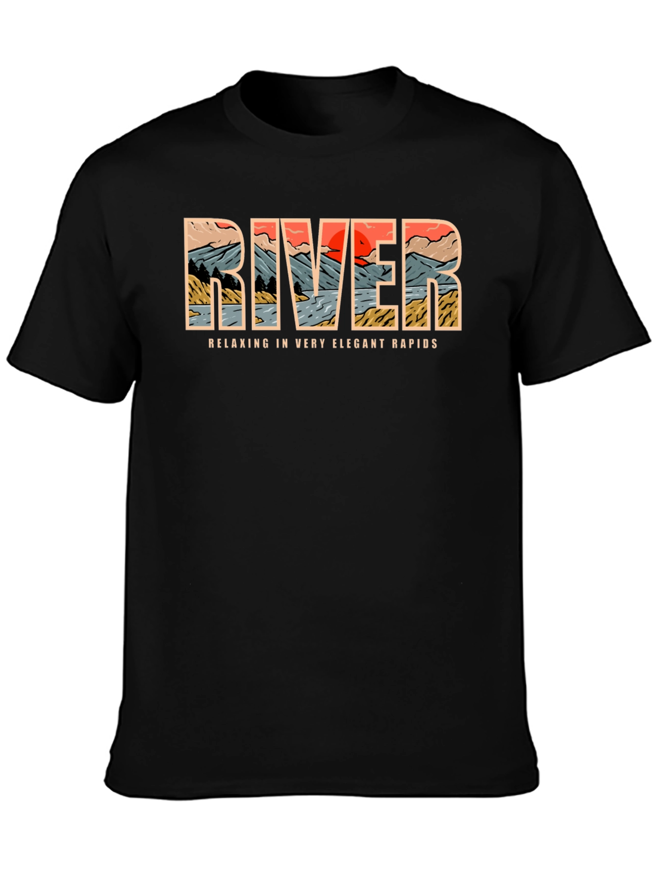 River Rapids Graphic Tee - Relax in Style
