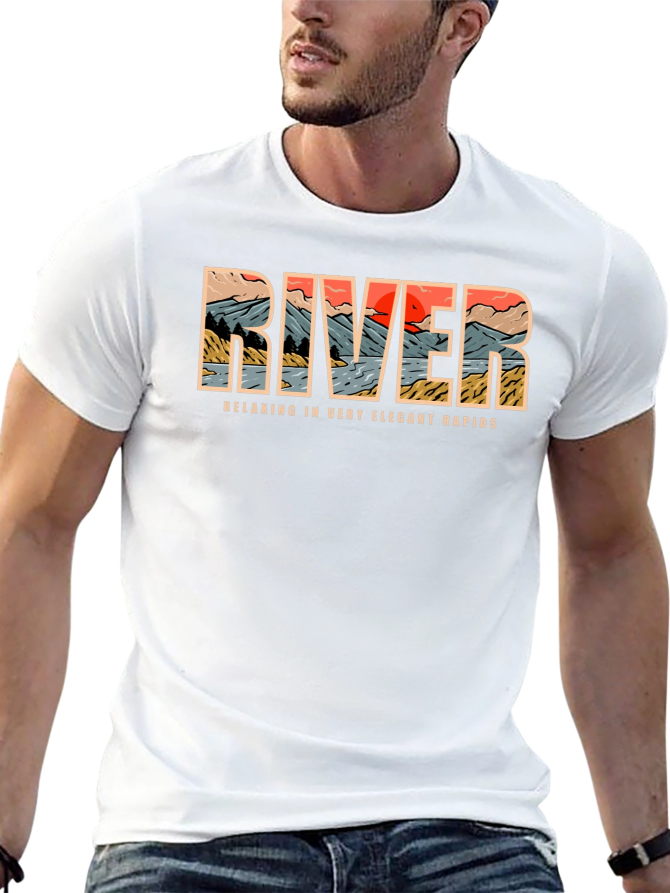 River Rapids Graphic Tee - Relax in Style