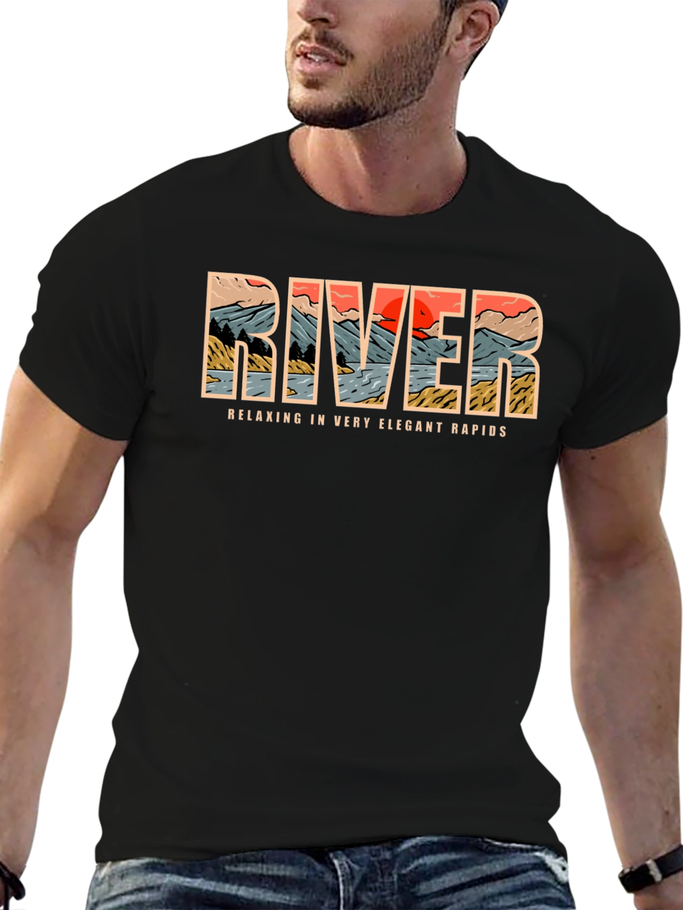 River Rapids Graphic Tee - Relax in Style