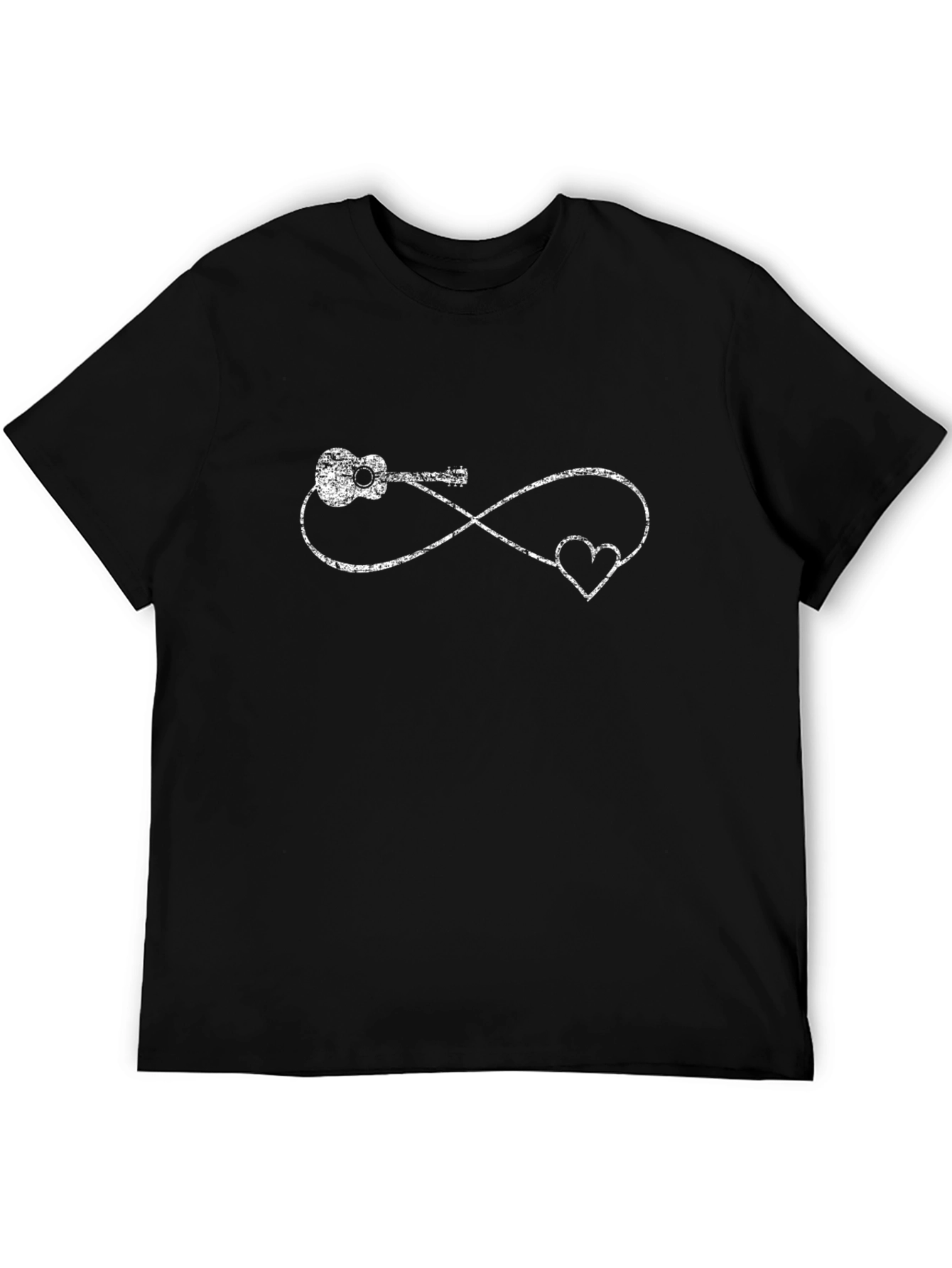 Guitar & Heart Infinity Graphic Tee - Black
