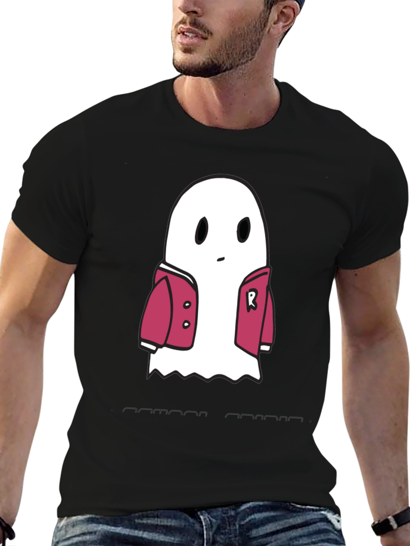 Ghost in Jacket Graphic Tee