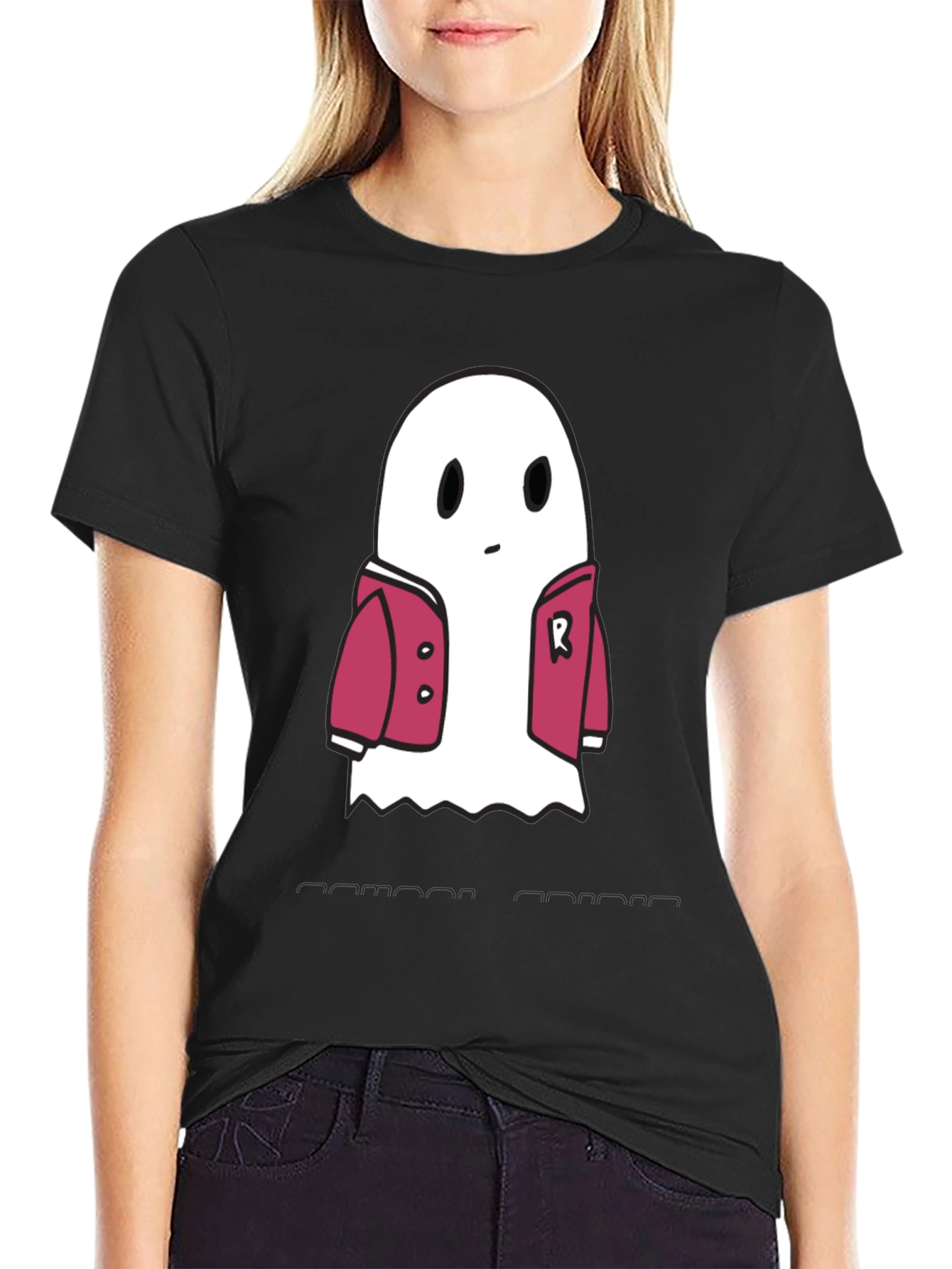 Ghost in Jacket Graphic Tee