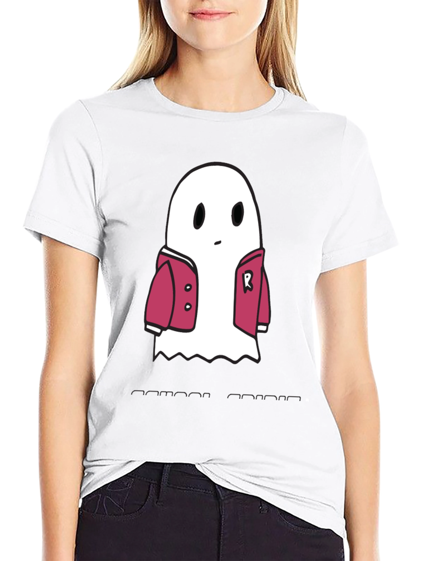 Ghost in Jacket Graphic Tee