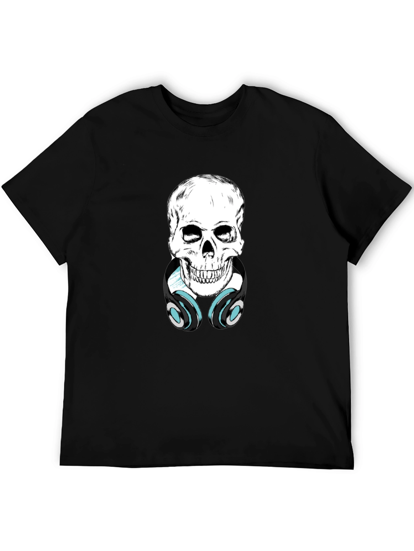 Skull with Headphones Graphic Tee