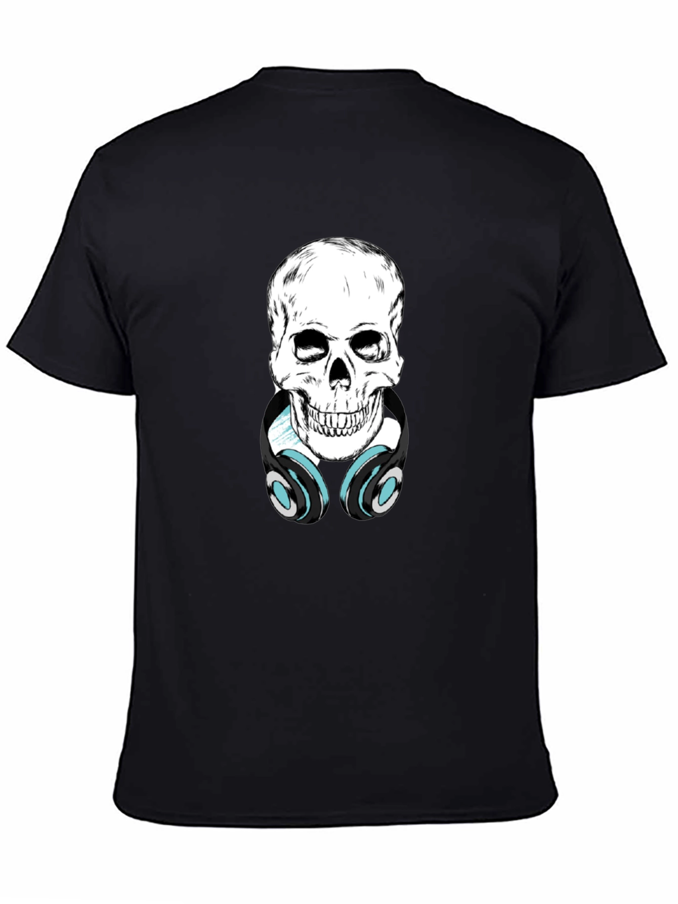 Skull with Headphones Graphic Tee