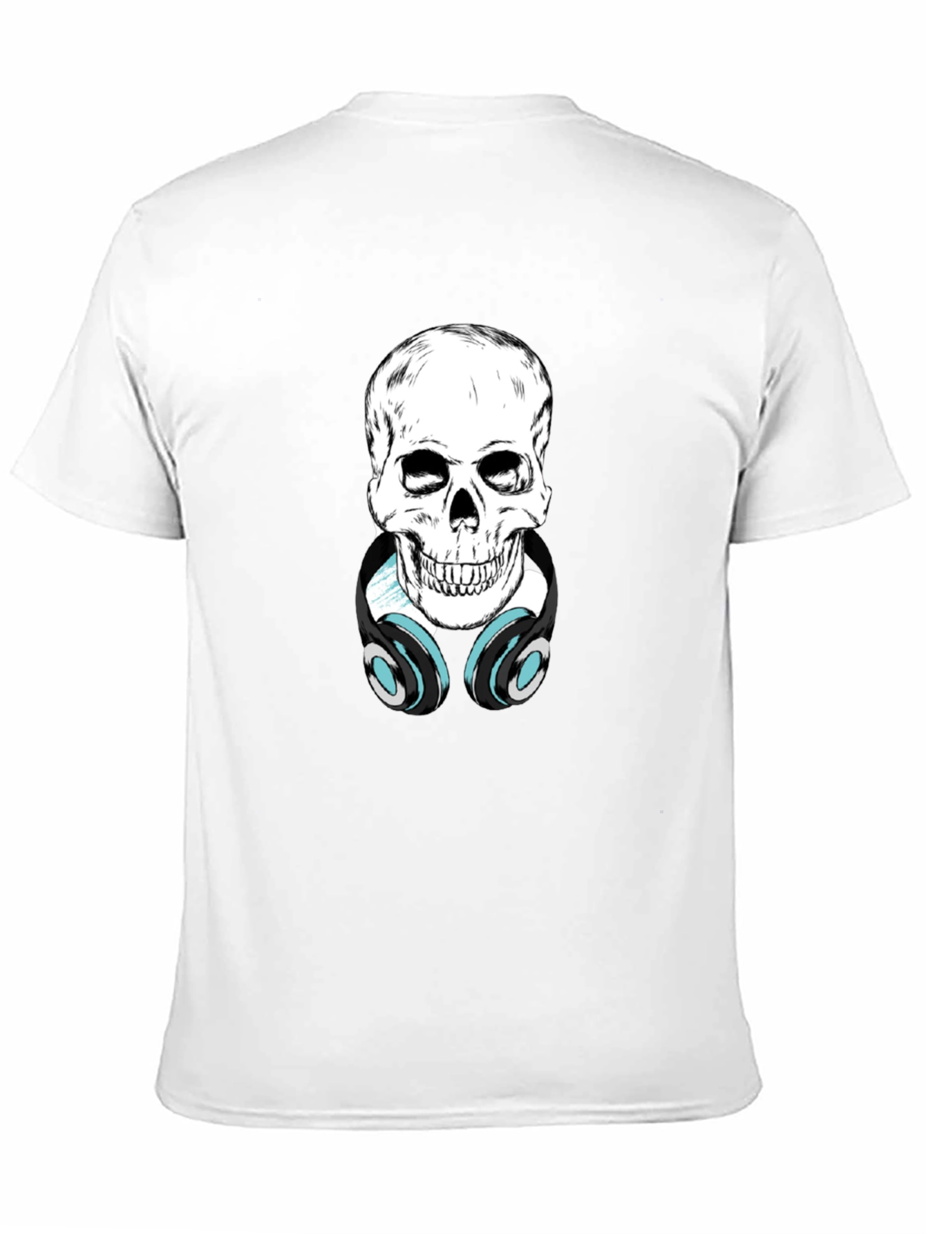 Skull with Headphones Graphic Tee