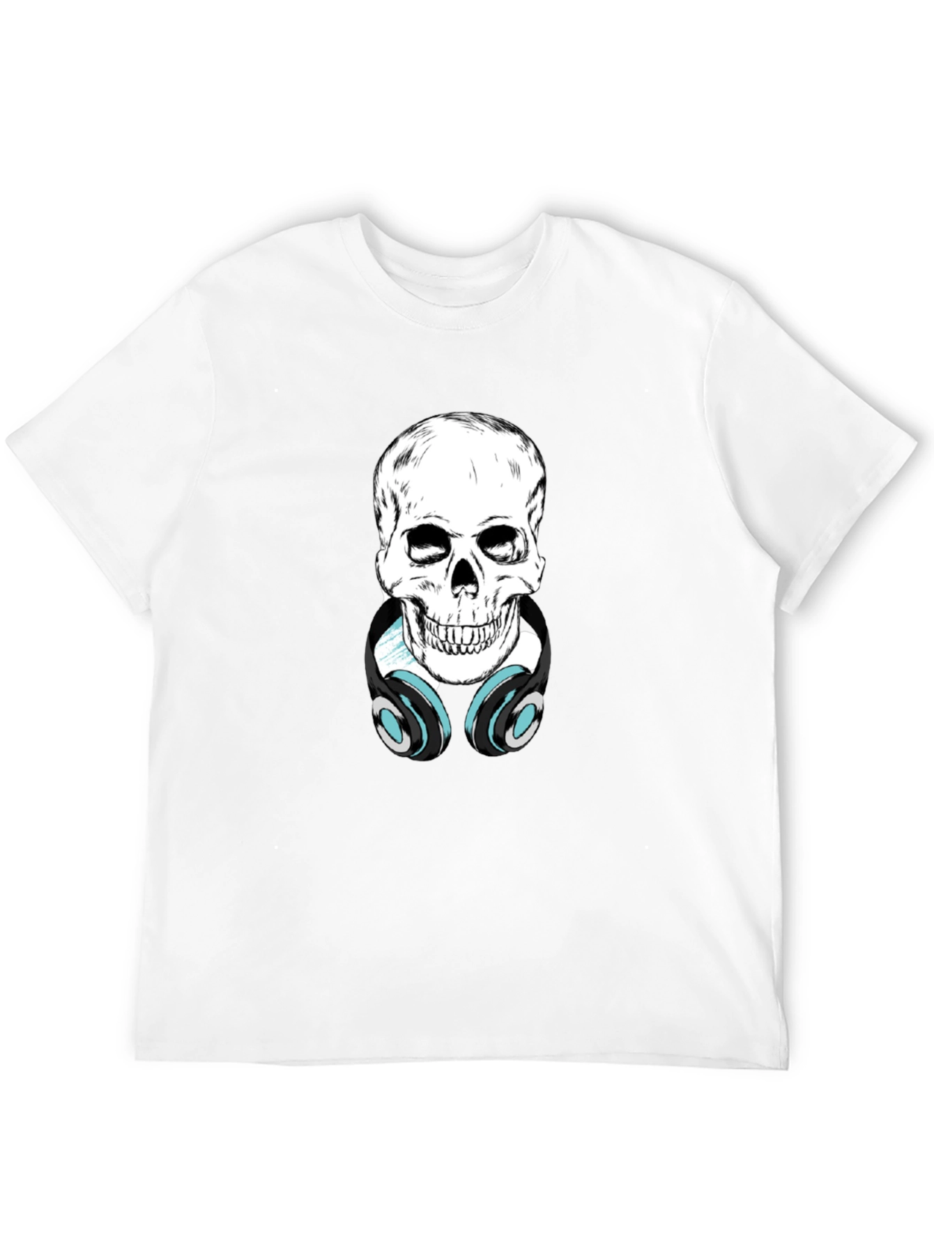 Skull with Headphones Graphic Tee