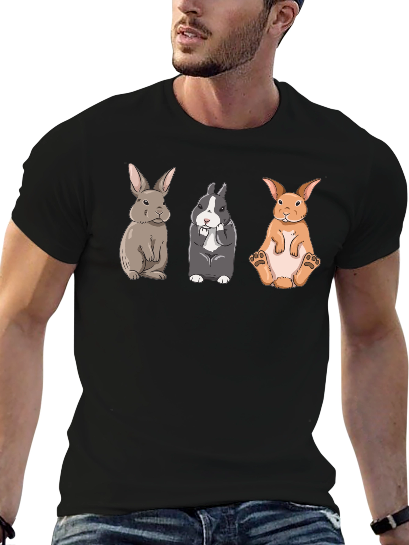 Rabbit Trio Graphic Tee