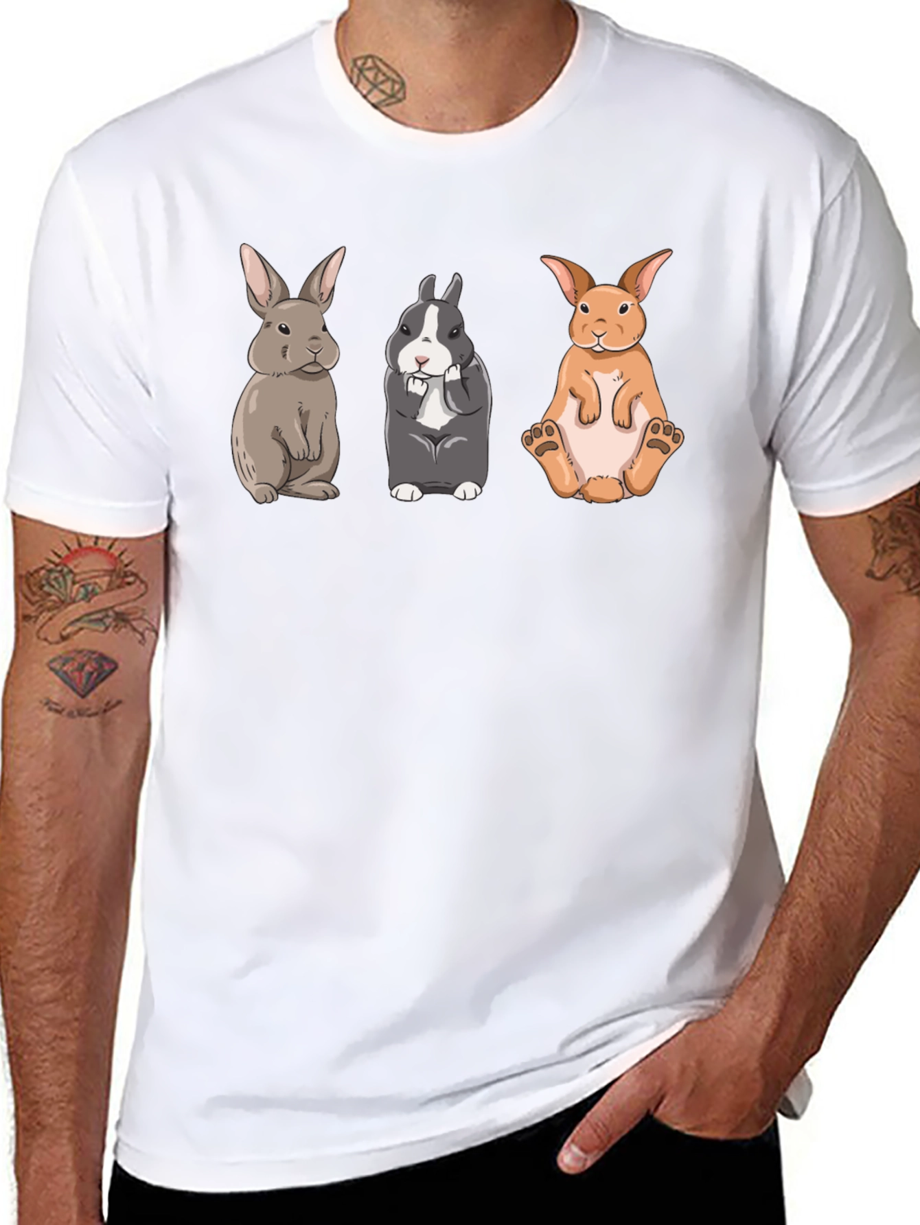 Rabbit Trio Graphic Tee