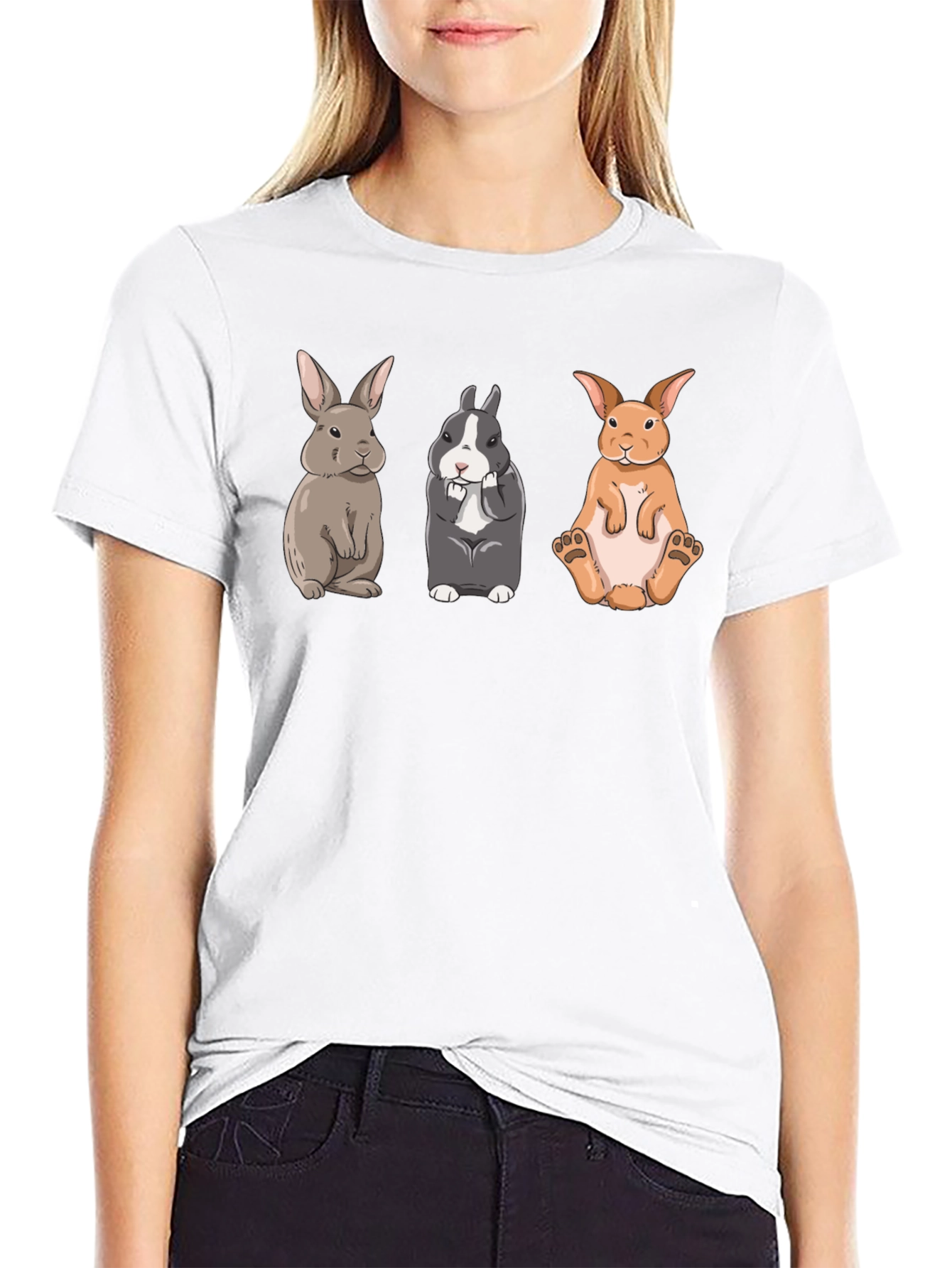 Rabbit Trio Graphic Tee