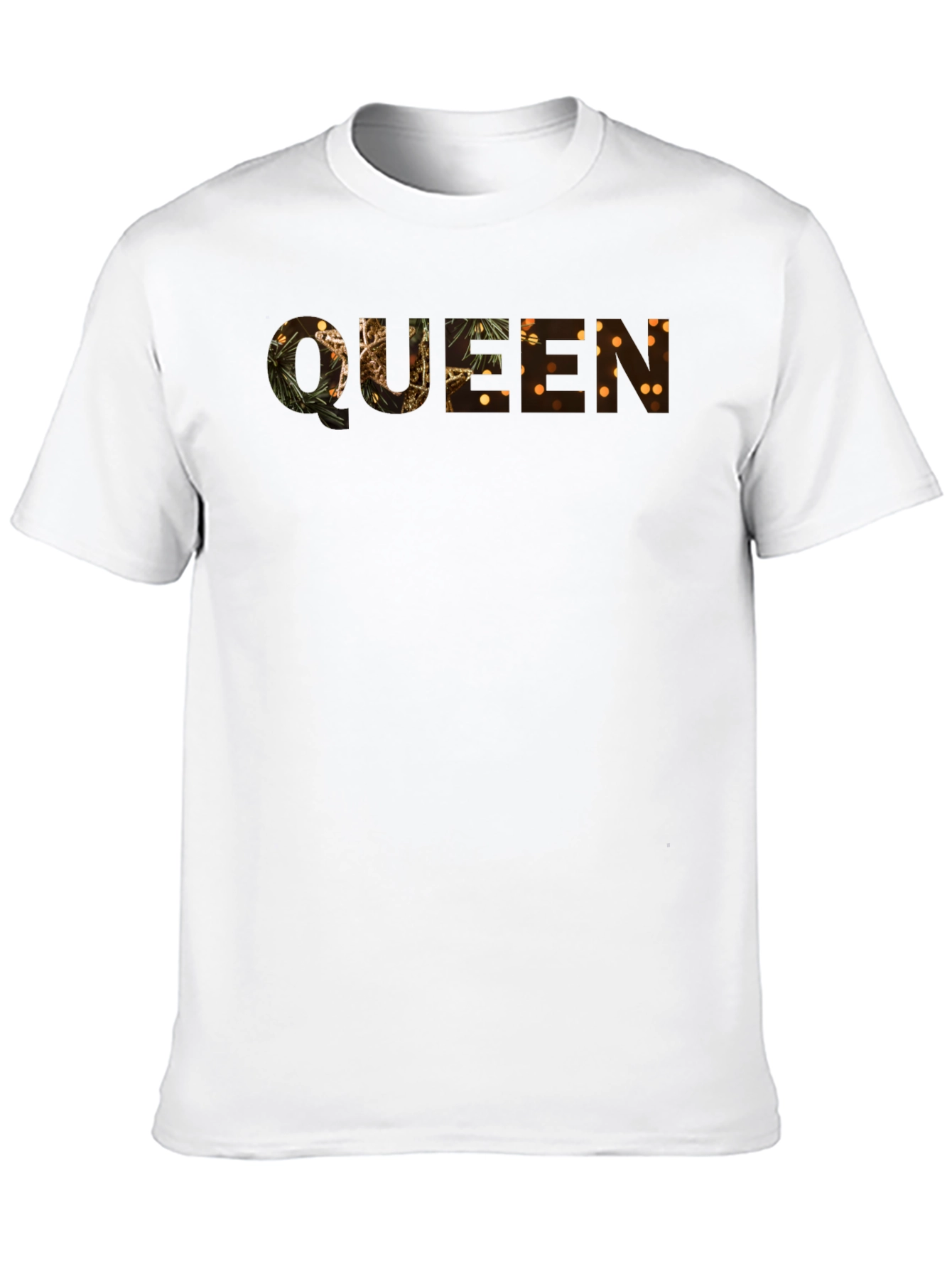 Queen Festive Print Black T-Shirt