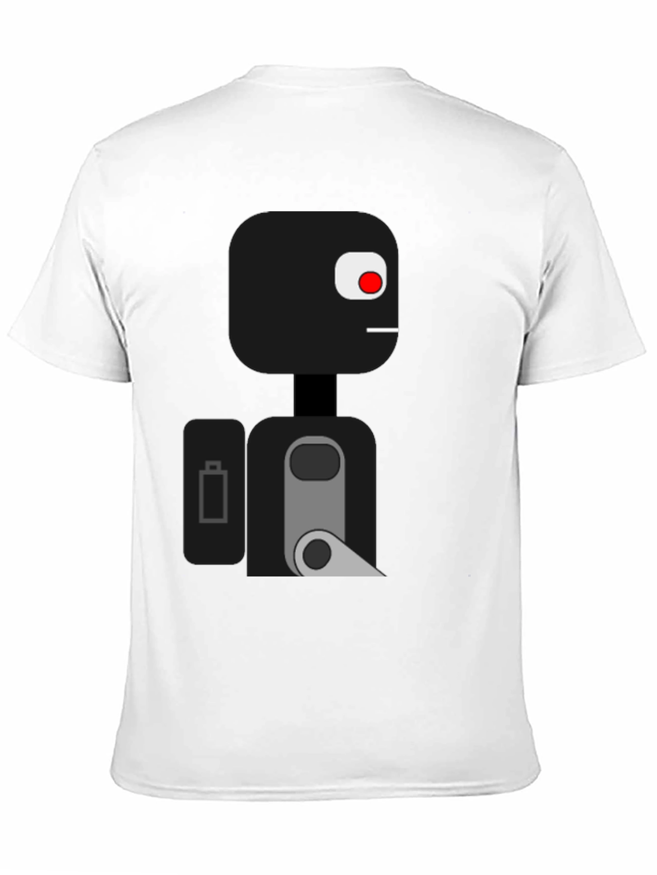 Geometric Robot Graphic Tee - Modern Design