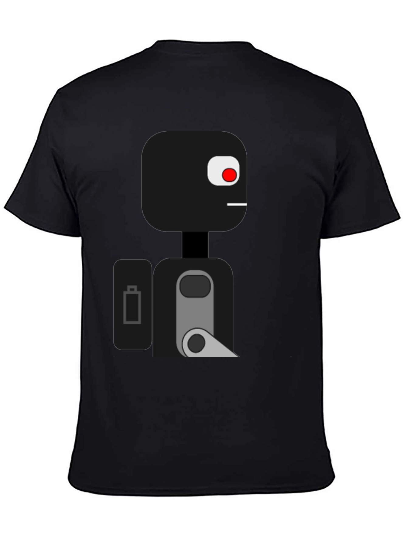 Geometric Robot Graphic Tee - Modern Design