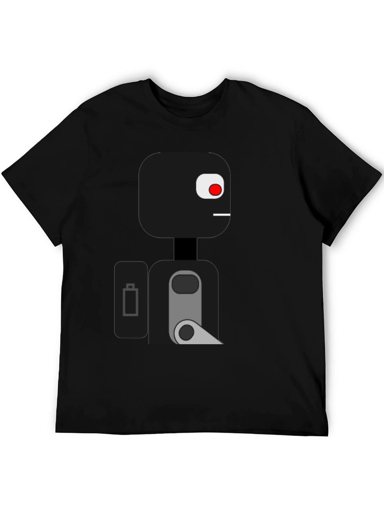 Geometric Robot Graphic Tee - Modern Design