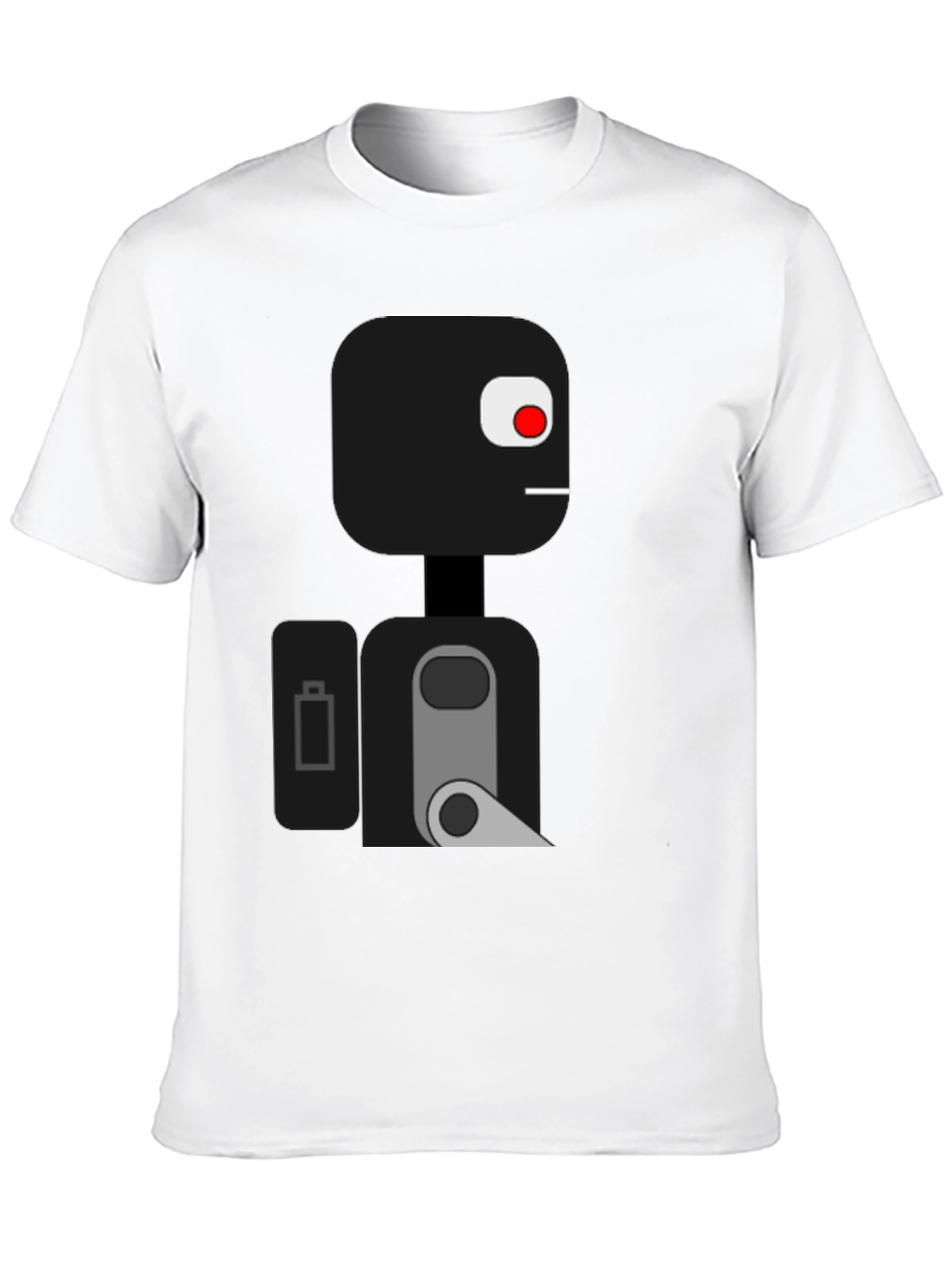Geometric Robot Graphic Tee - Modern Design