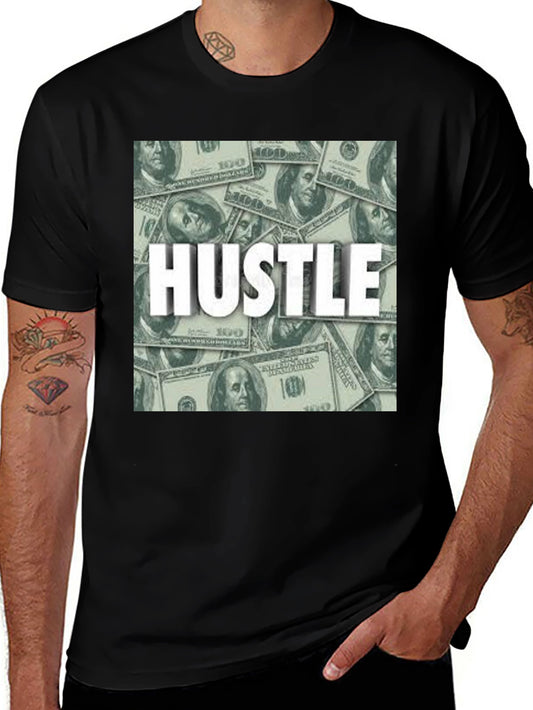 Hustle Money Graphic Tee - Stylish Mens Black T-Shirt