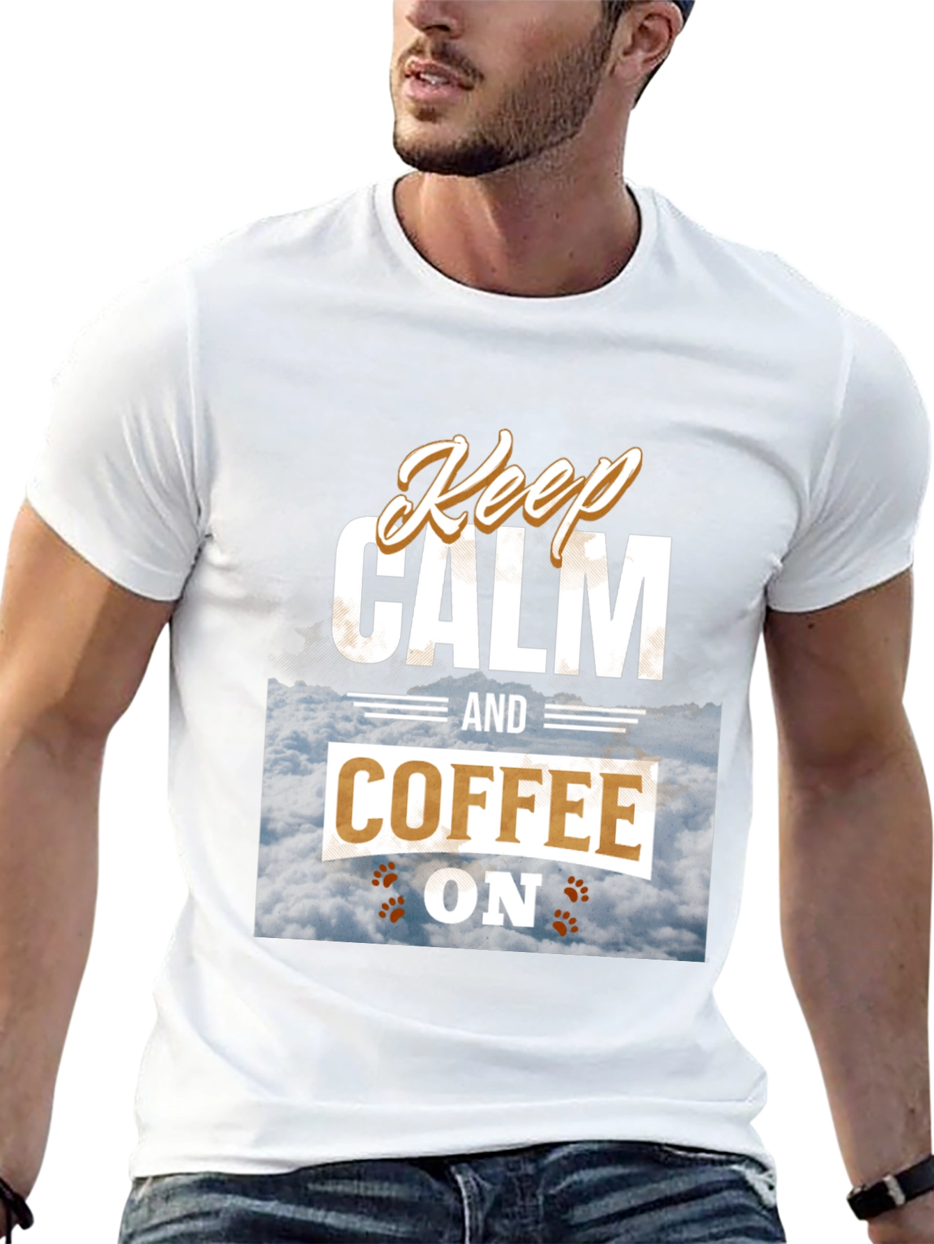 Keep Calm and Coffee On Graphic Tee