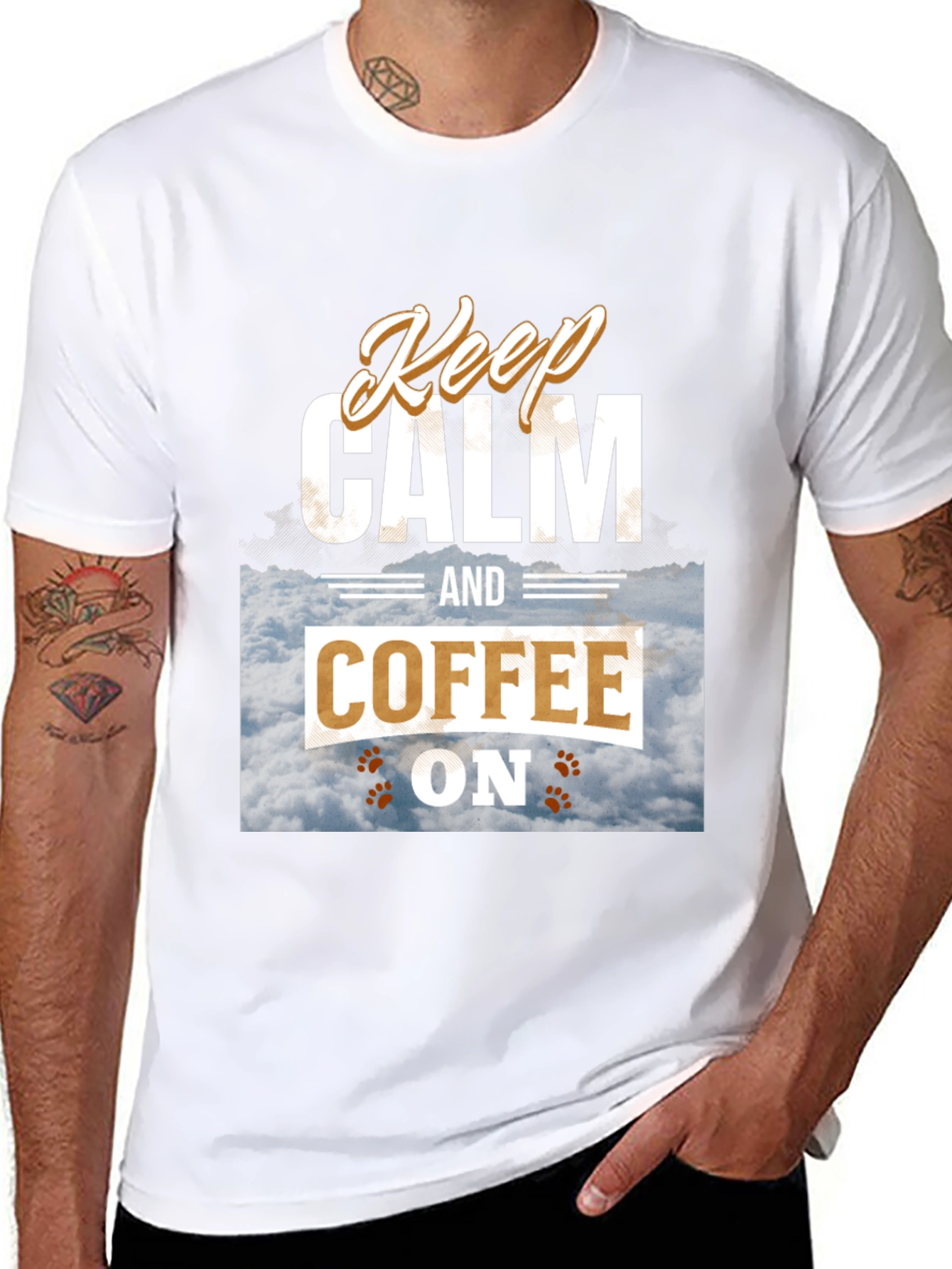 Keep Calm and Coffee On Graphic Tee