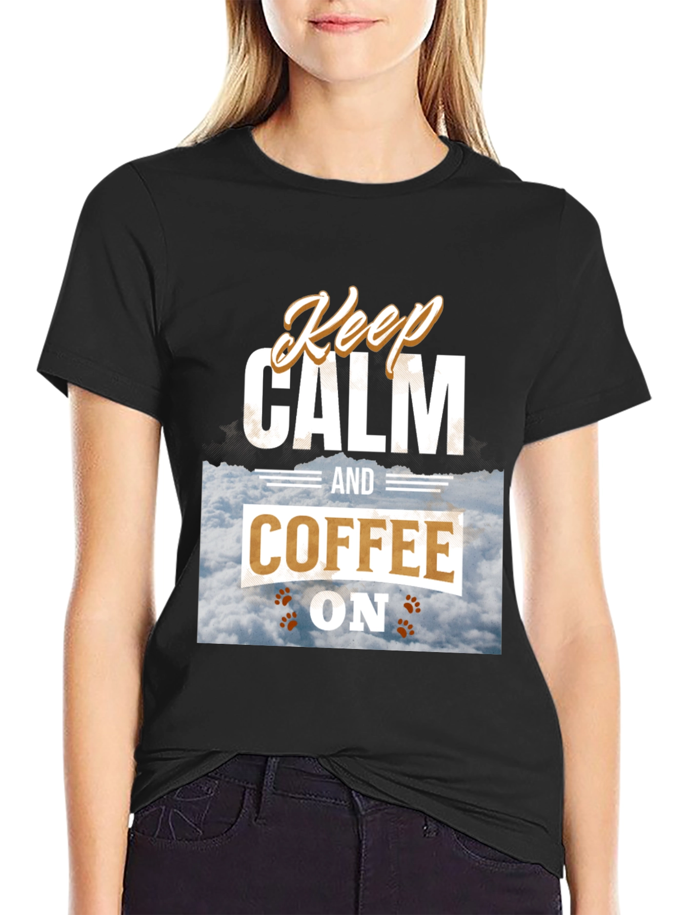 Keep Calm and Coffee On Graphic Tee