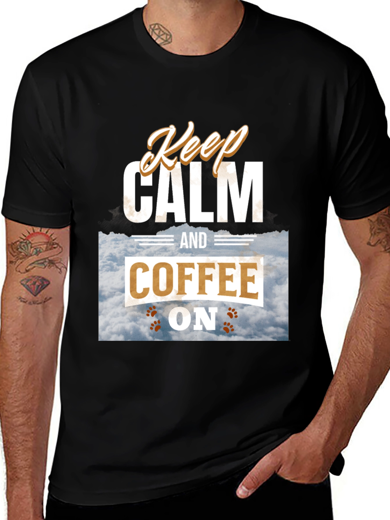 Keep Calm and Coffee On Graphic Tee