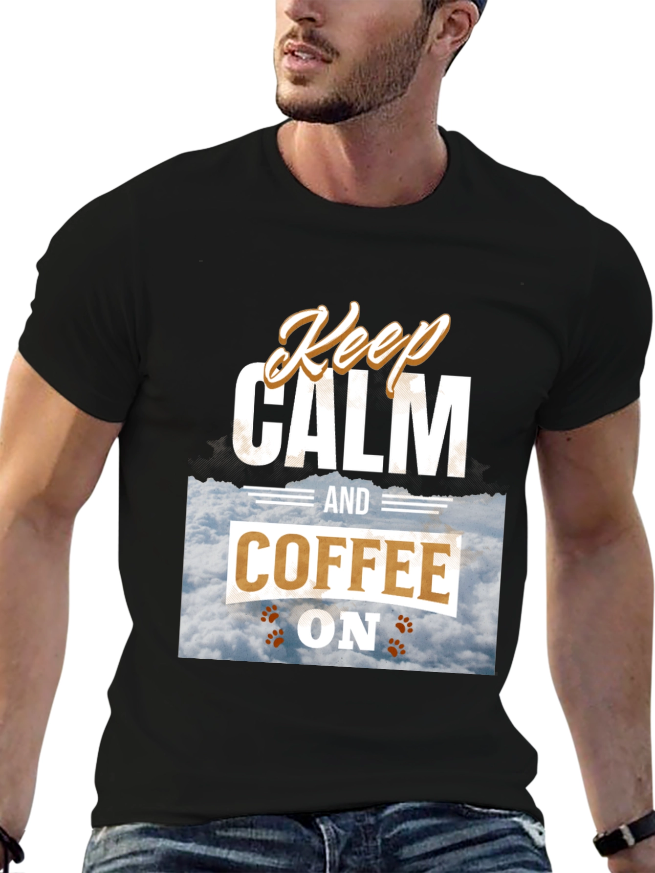 Keep Calm and Coffee On Graphic Tee