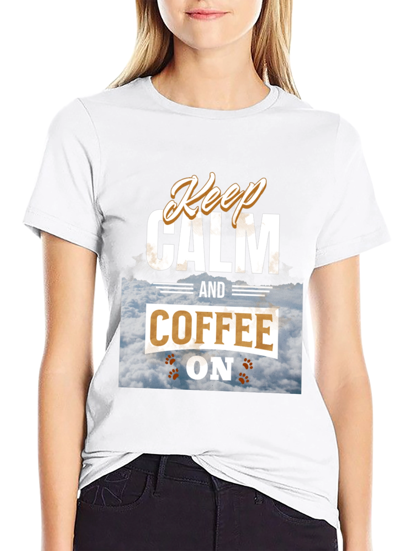 Keep Calm and Coffee On Graphic Tee
