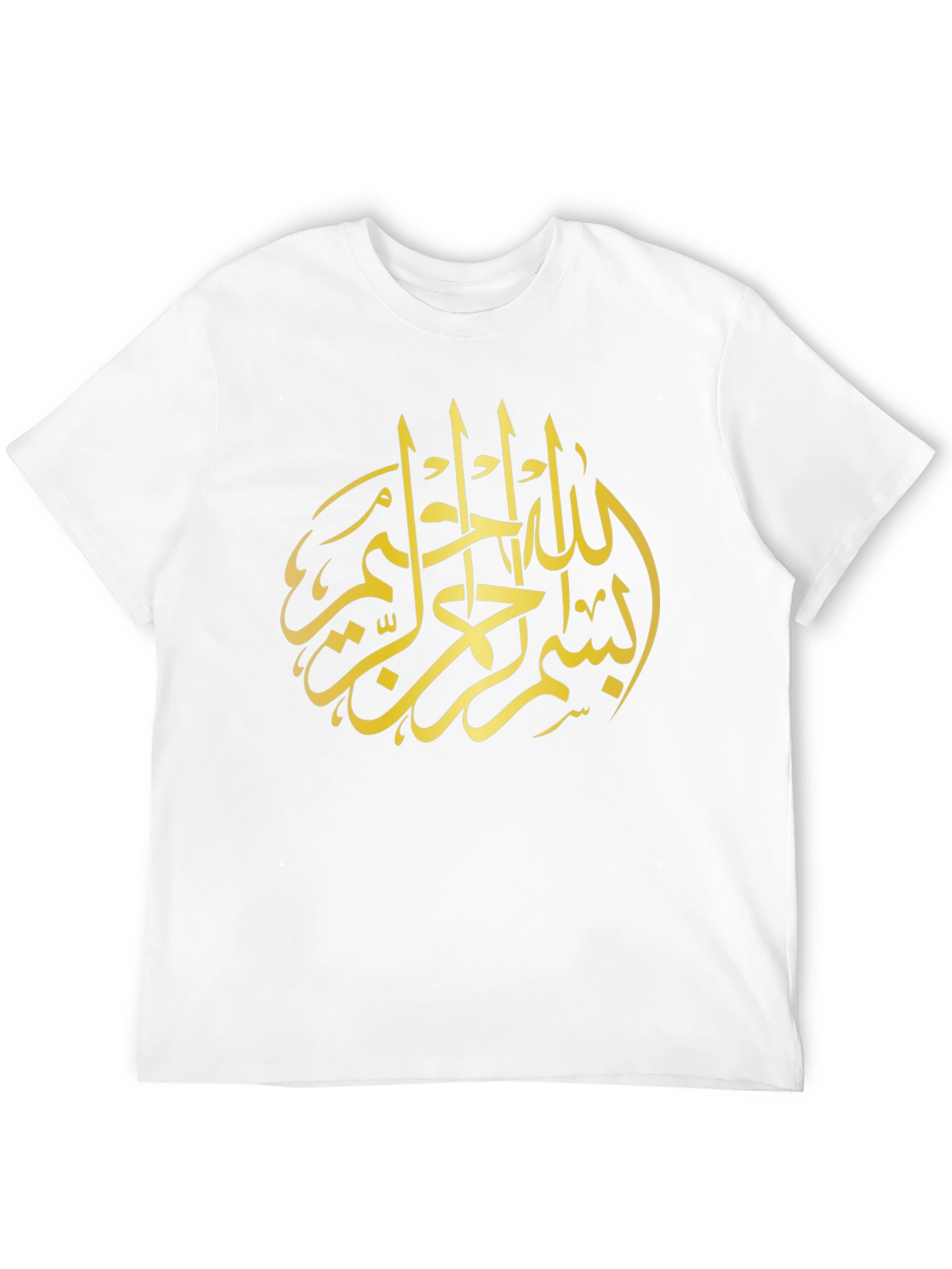 Gold Arabic Calligraphy Graphic Tee - Black