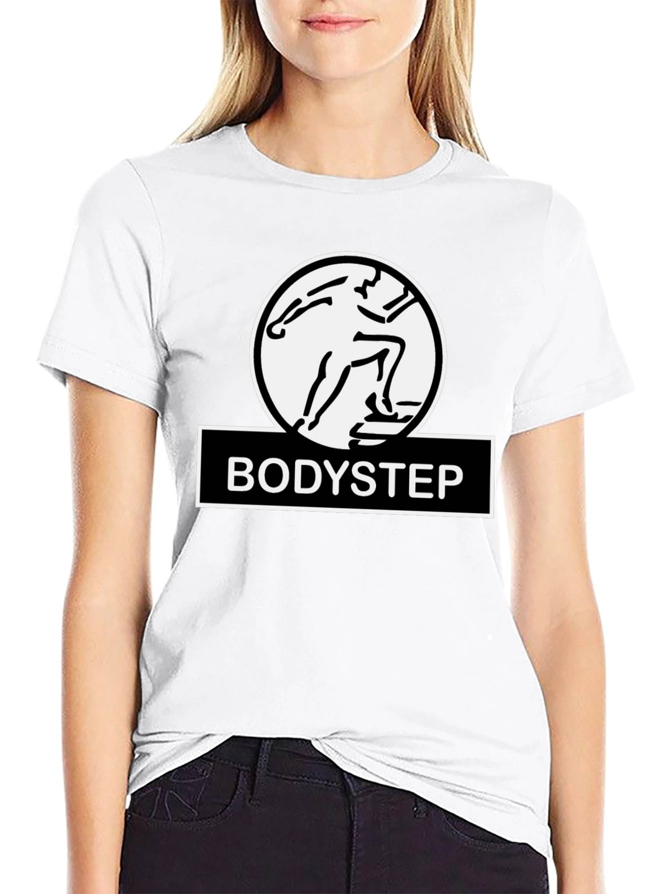 Bodystep Black T-Shirt Fitness Training Graphic Tee