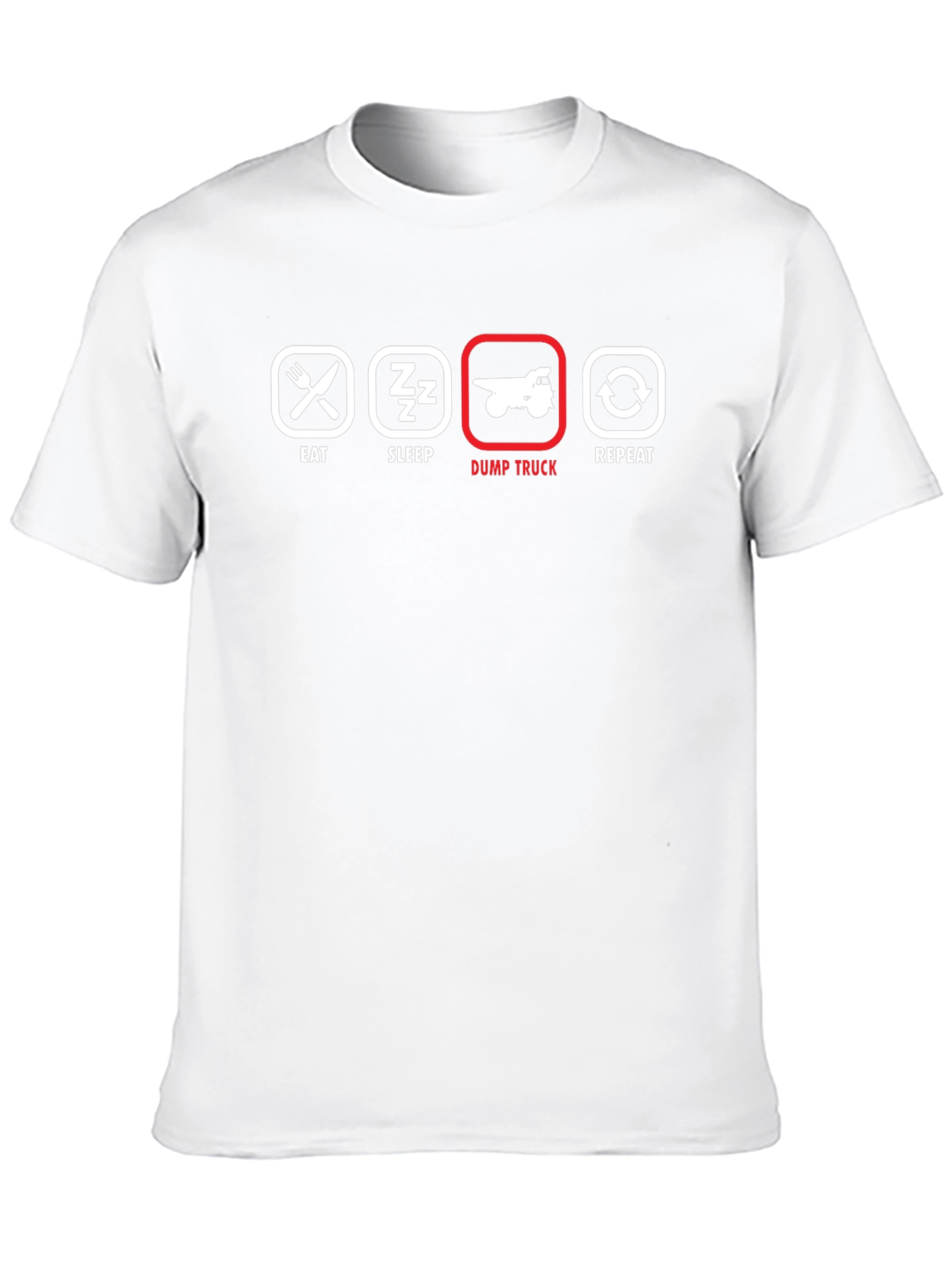 Eat Sleep Dump Truck Repeat Graphic Tee