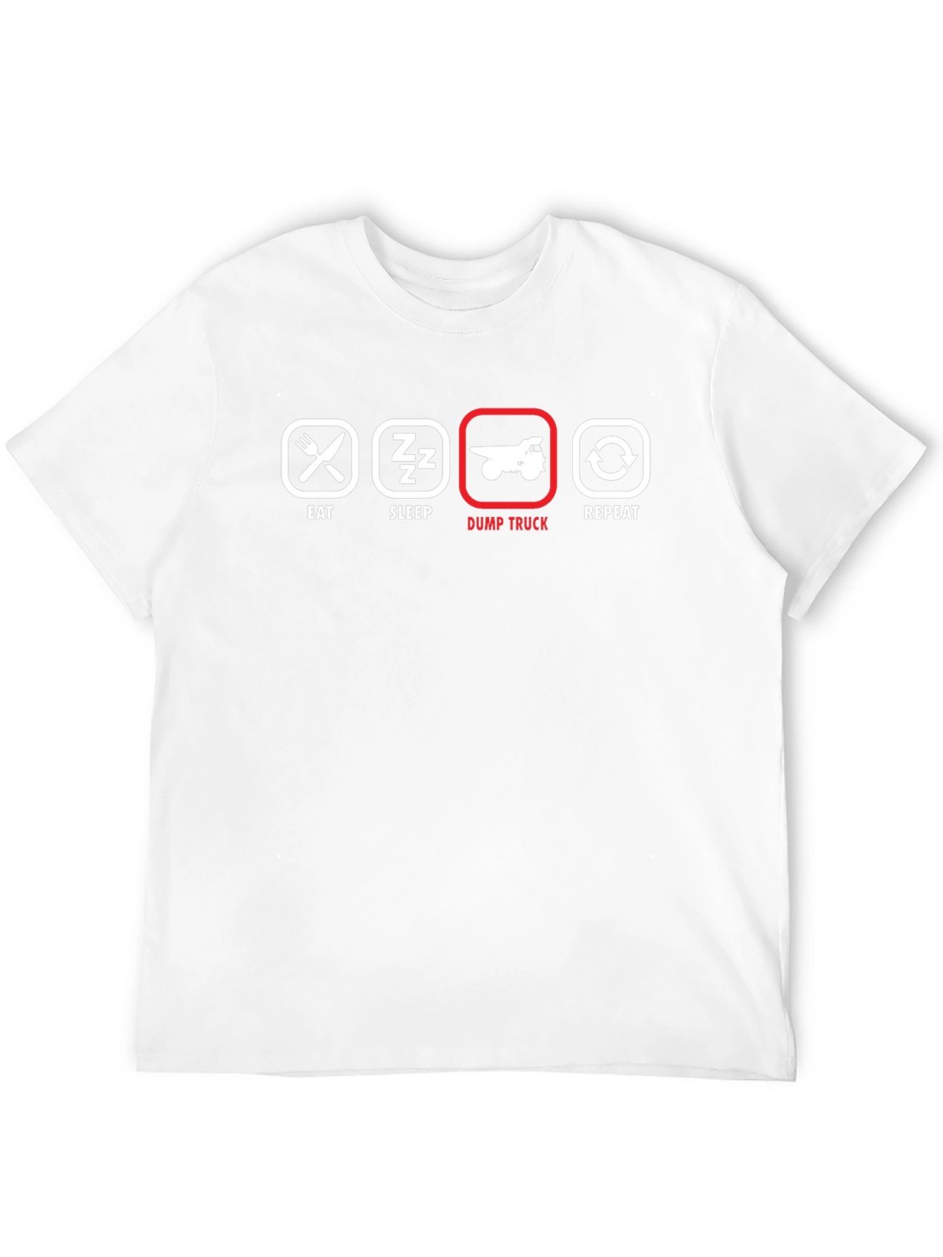 Eat Sleep Dump Truck Repeat Graphic Tee