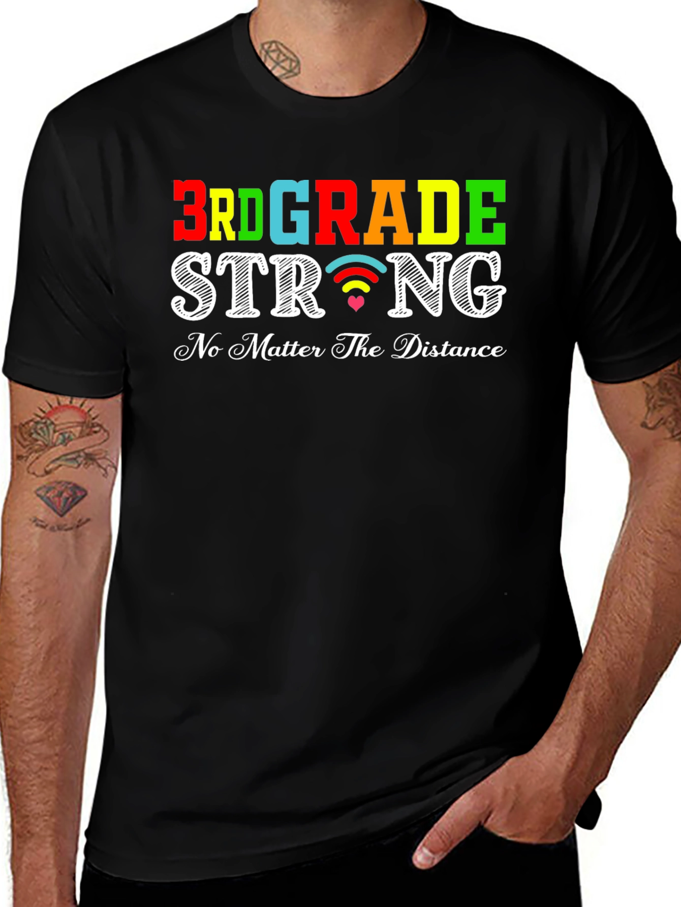 3rd Grade Strong T-Shirt: Distance Learning Apparel