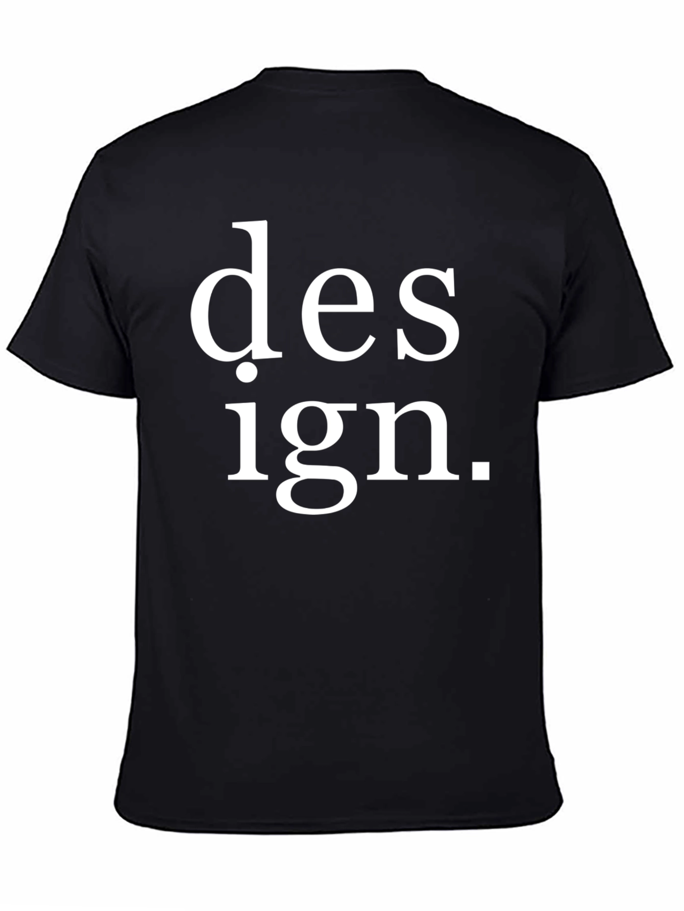 Design Graphic Print Black Tee Shirt