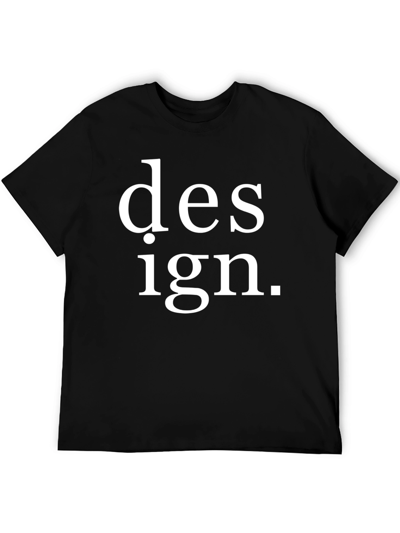 Design Graphic Print Black Tee Shirt