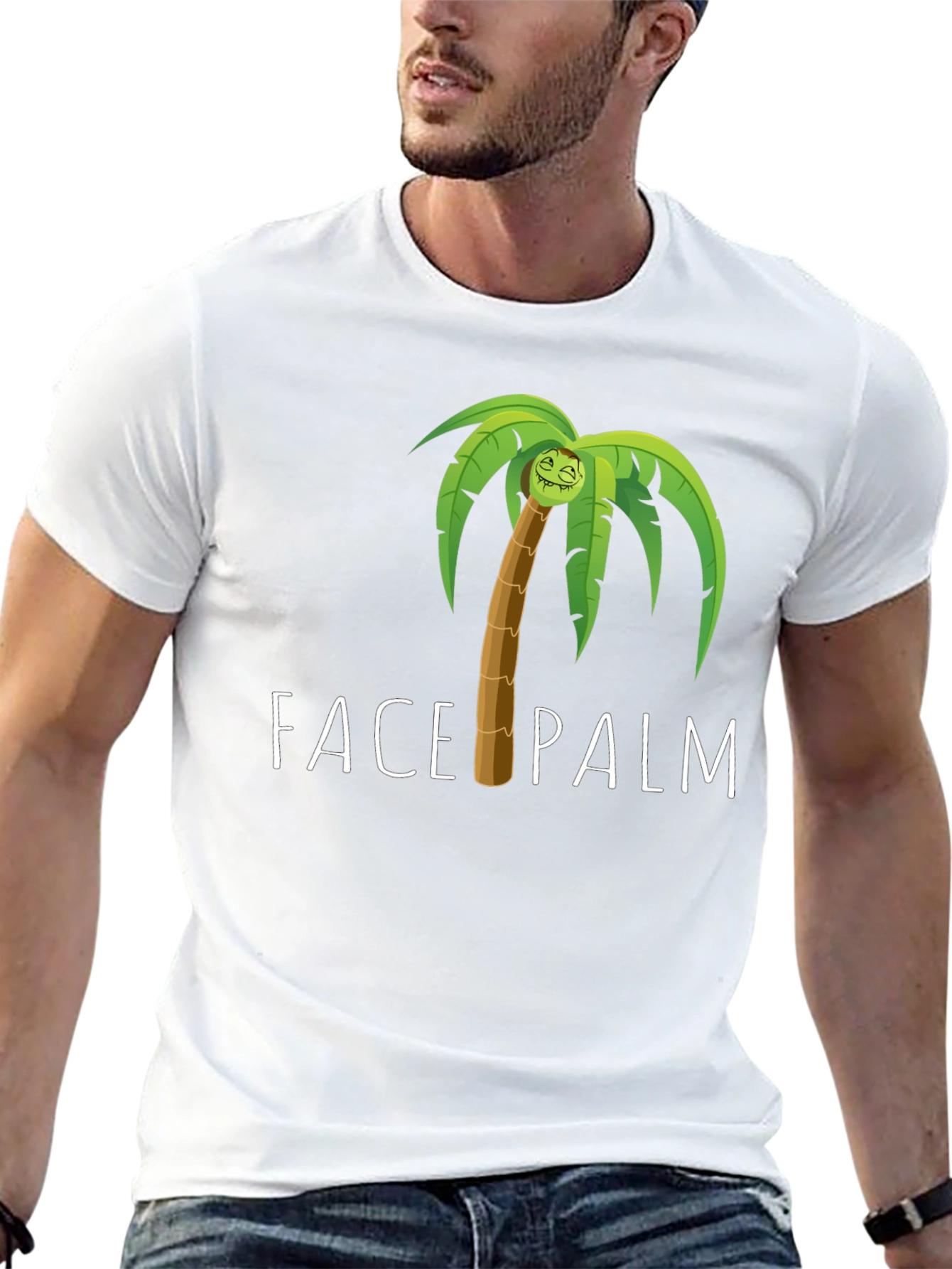 Face Palm Graphic Tee - Humorous Novelty T-Shirt