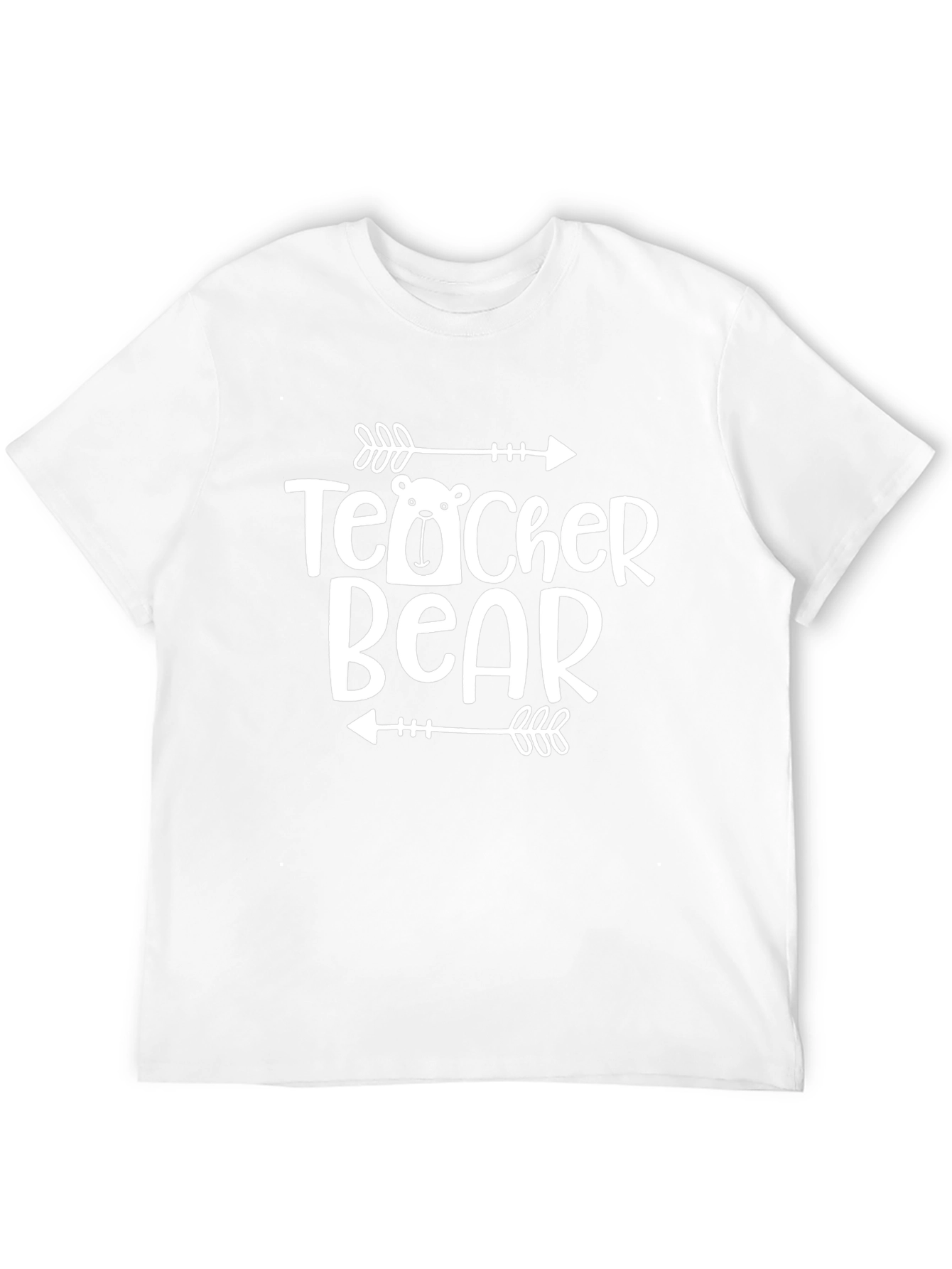 Teacher Bear Graphic Tee - Black Casual Shirt
