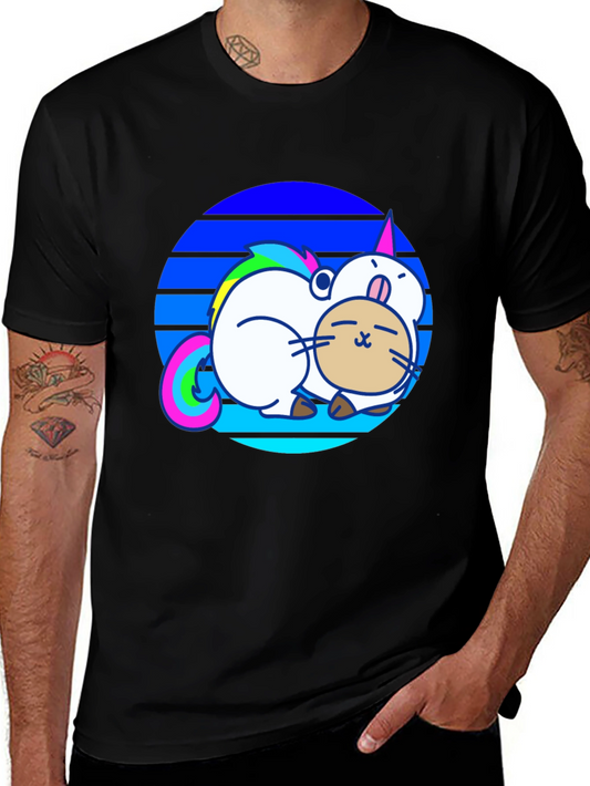Unicorn Cat Graphic Tee - Fun & Unique Design